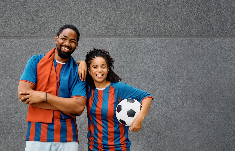 Hamilton athletes wearing custom soccer jerseys